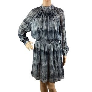 Bella Dahl Tie-Neck Dress Size S Blue Rainstorm